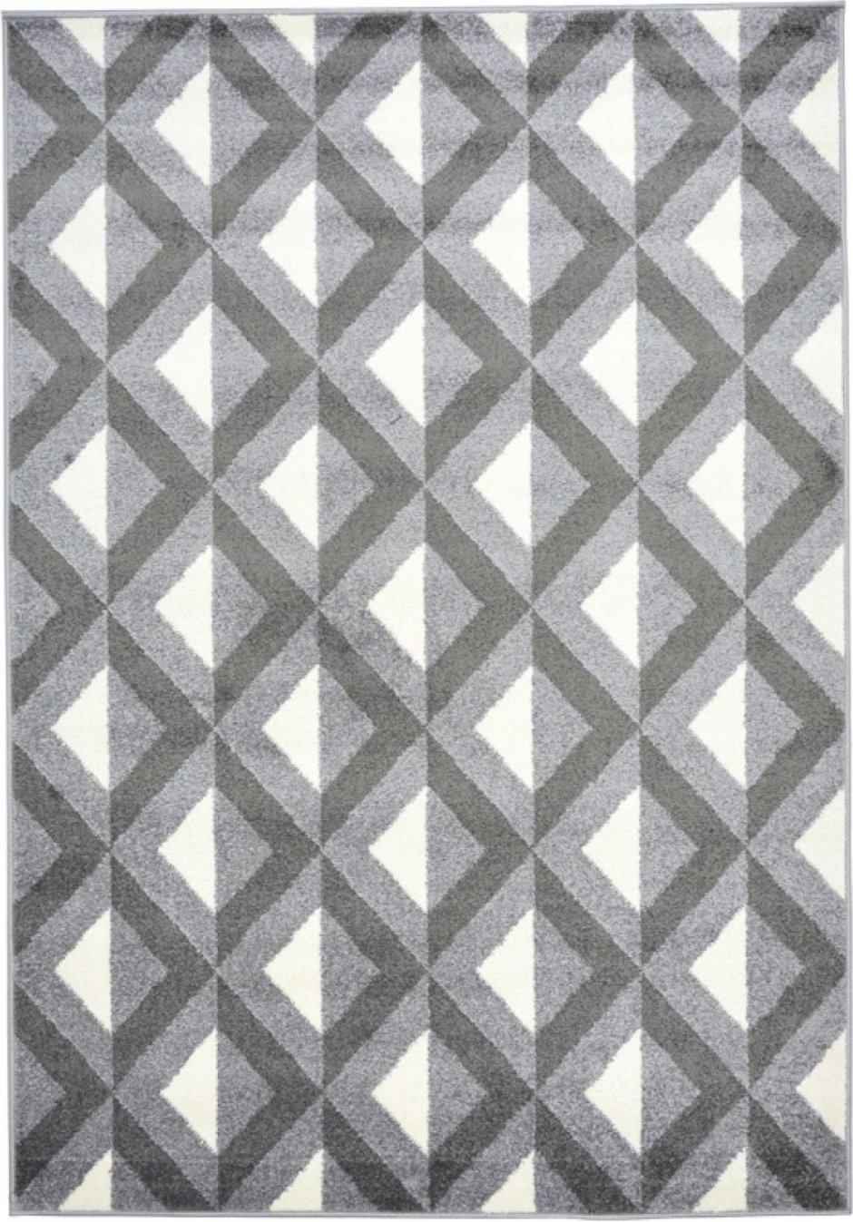 Ковер серый с ромбами