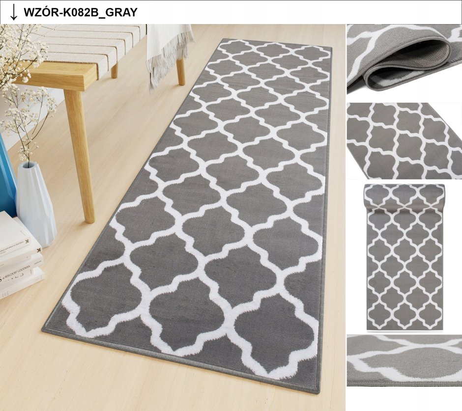 Ковер белый в ромбик