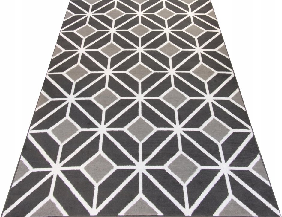 Ковер с объемными ромбами