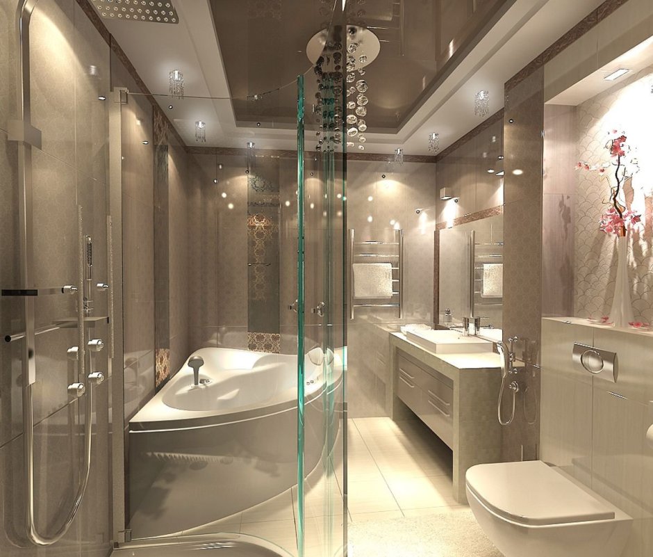 Дизайнерский проект ванной комнаты