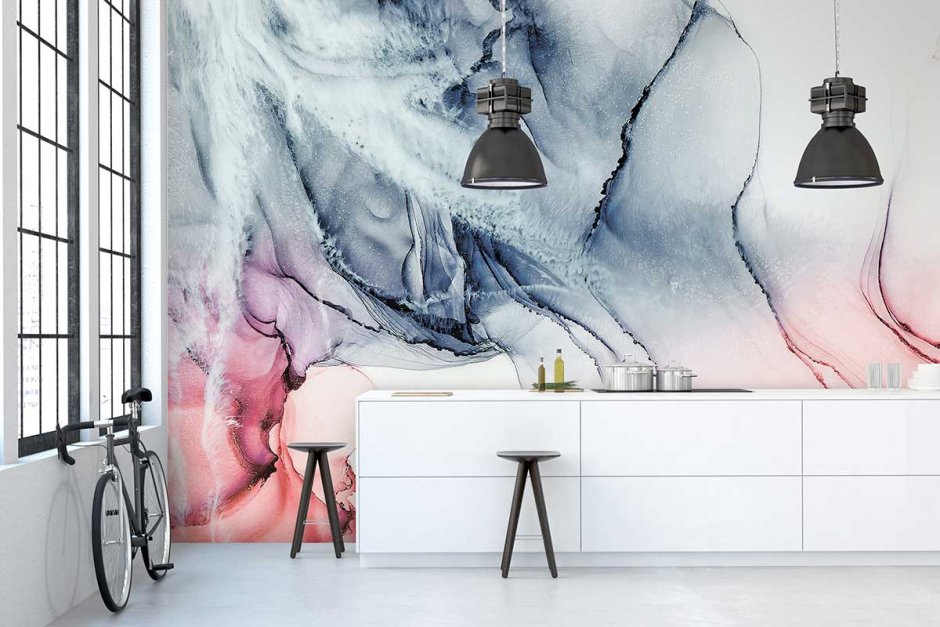 Акварельные стены в интерьере