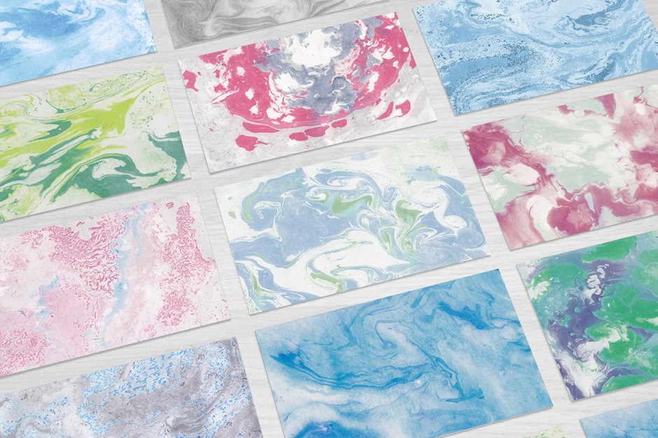 Техника мраморные краски