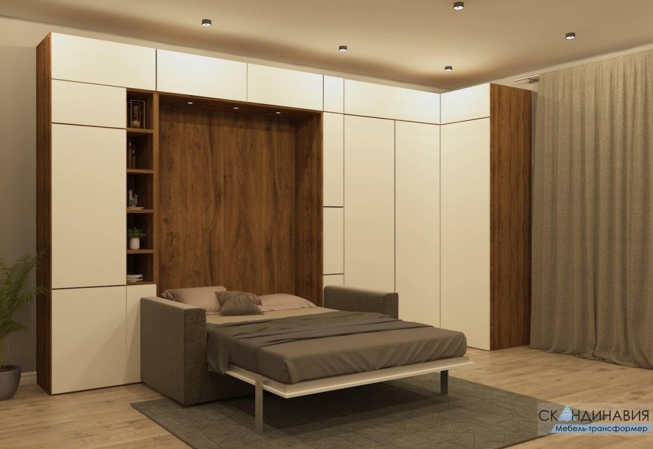 Кровать-трансформер для малогабаритной квартиры 140х200