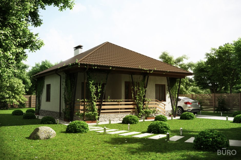 Tiny House с односкатной крышей
