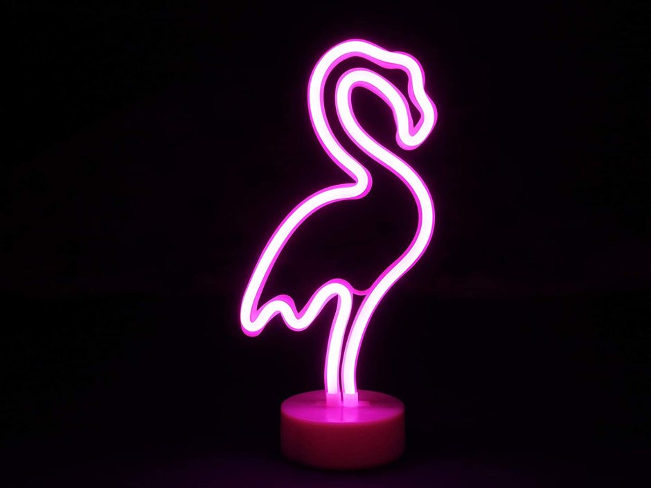 Розовый Фламинго лампа