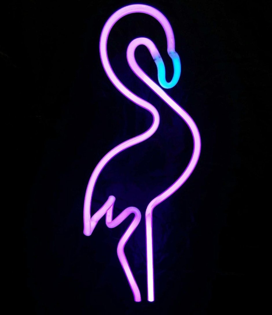 Неоновый светильник фламинго