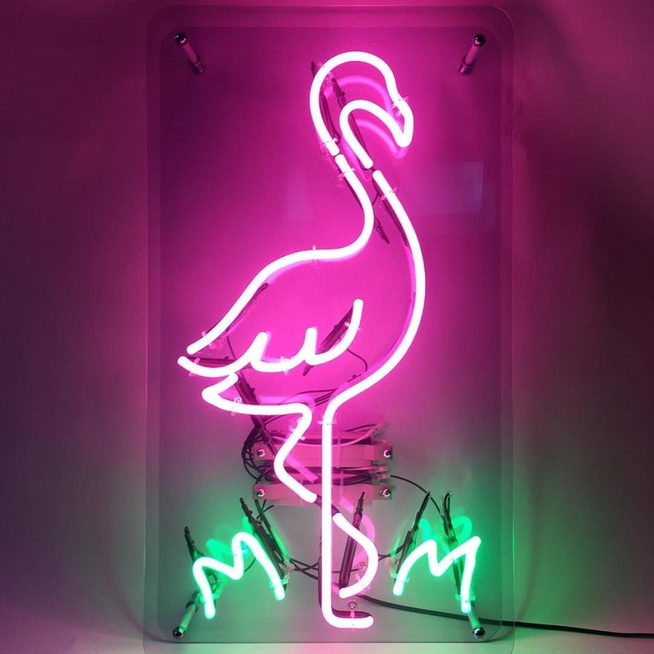 Неоновый светильник в виде Фламинго
