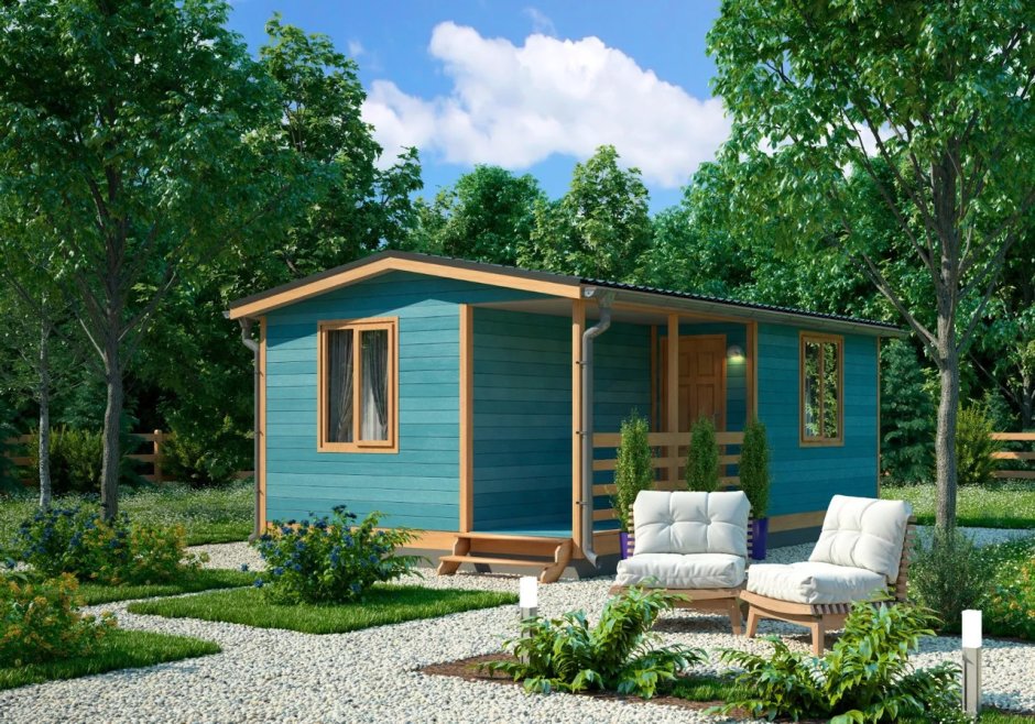Tiny House с односкатной крышей