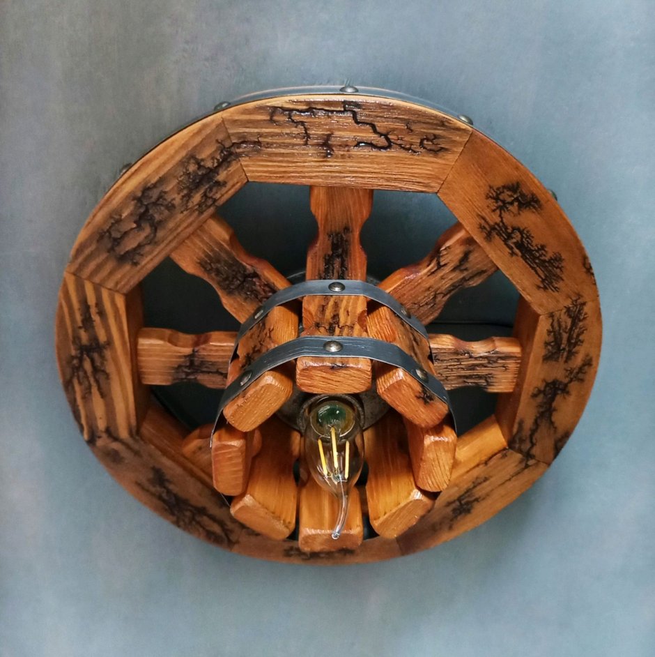 Люстра Vintage Wood Chandelier