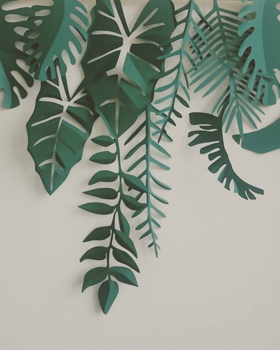 Тропические листья украшение стен