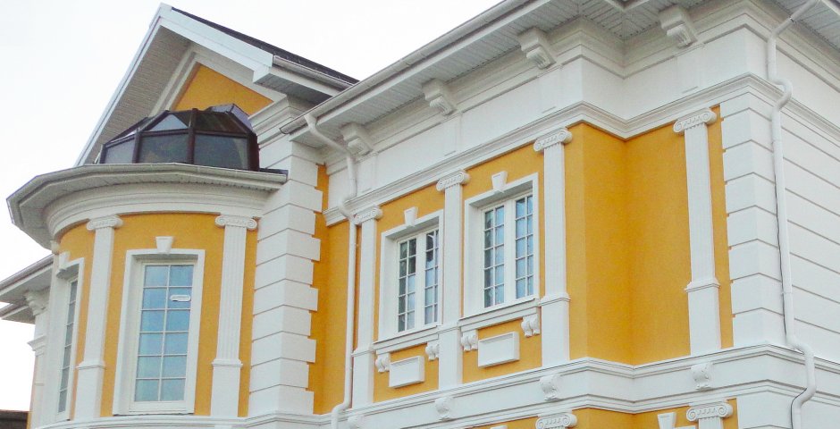 Декор фасада из пенополистирола