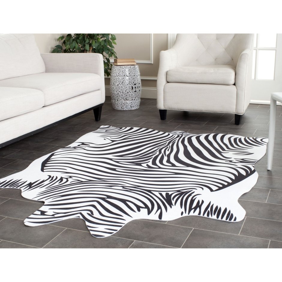 Коврик Ridder Zebra 711300 90х60 черно-белый