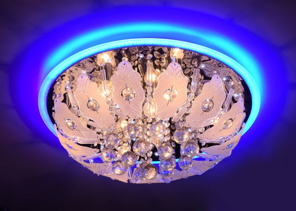 Led люстра 3283/3+3rgb WH