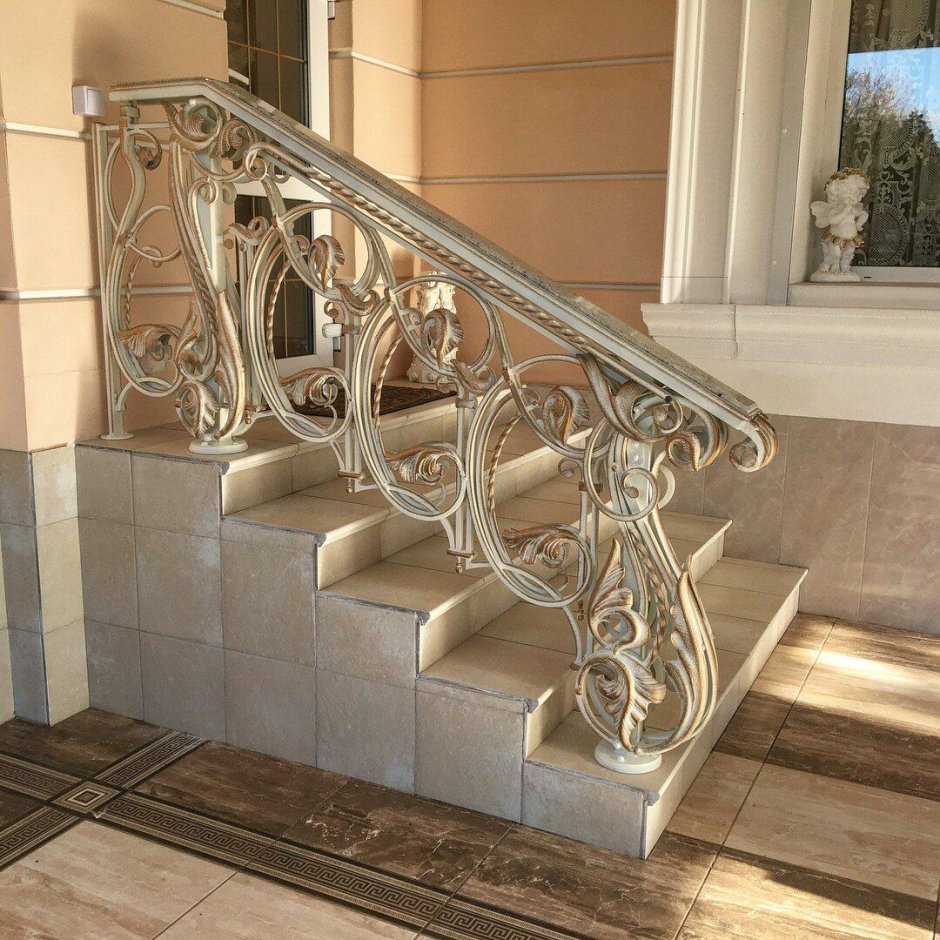 Кованые перила для лестницы в стиле Модерн-1
