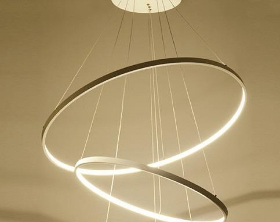 Люстра led 3-Ring Chandelier Золотая