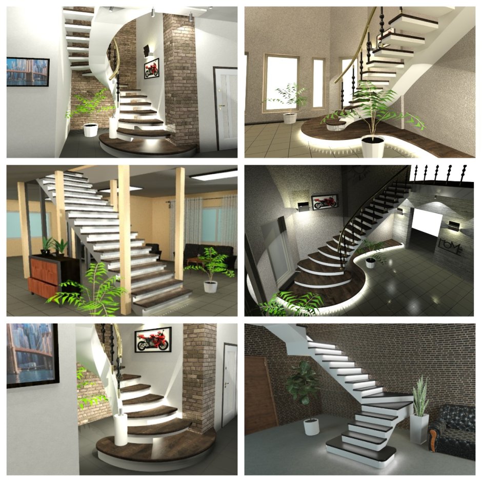 3ds Max модель лестницы