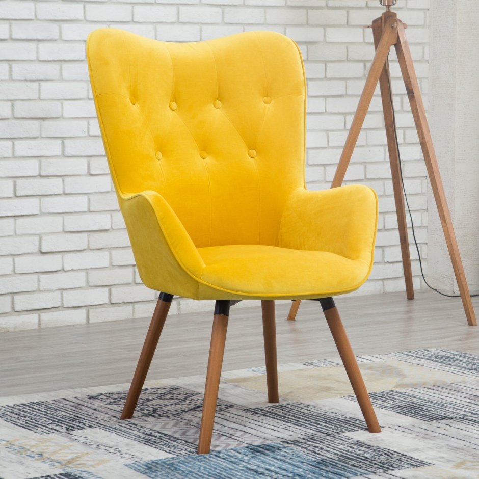 Желтое кресло Сканди