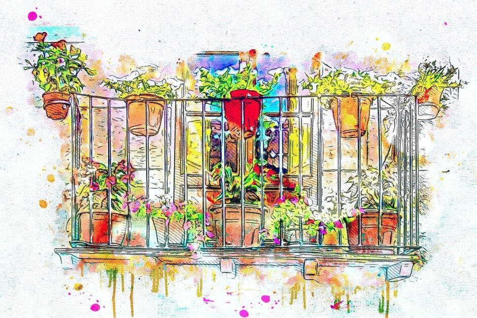Цветочный балкон