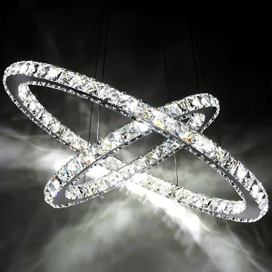 Светодиодная подвесная люстра Crystal « Кристалл 3 кольца»