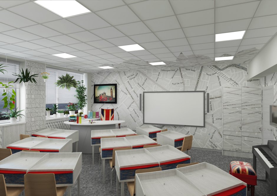 Оформление стен в кабинетах школы современные идеи