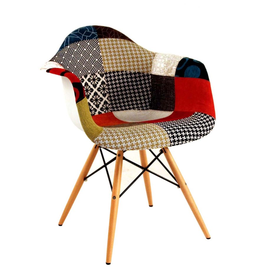 Кресло Eames DAW Patchwork Black&White