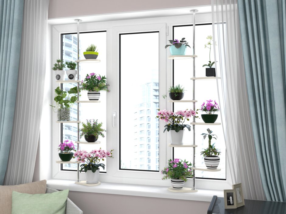 Подставка для цветов на окно