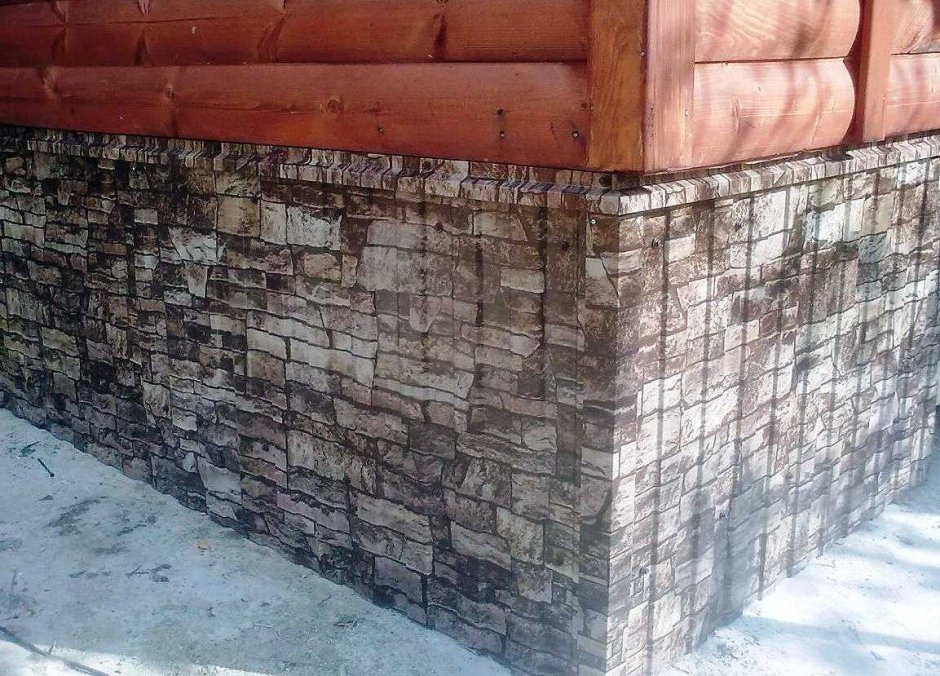 Отделка фундамента