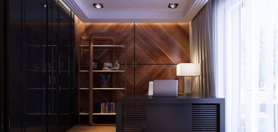 Темный интерьер офиса