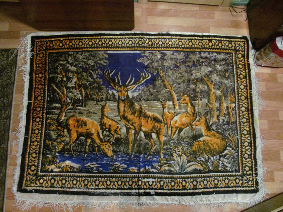 Гобеленовая ткань олени на водопое Уильям Моррис