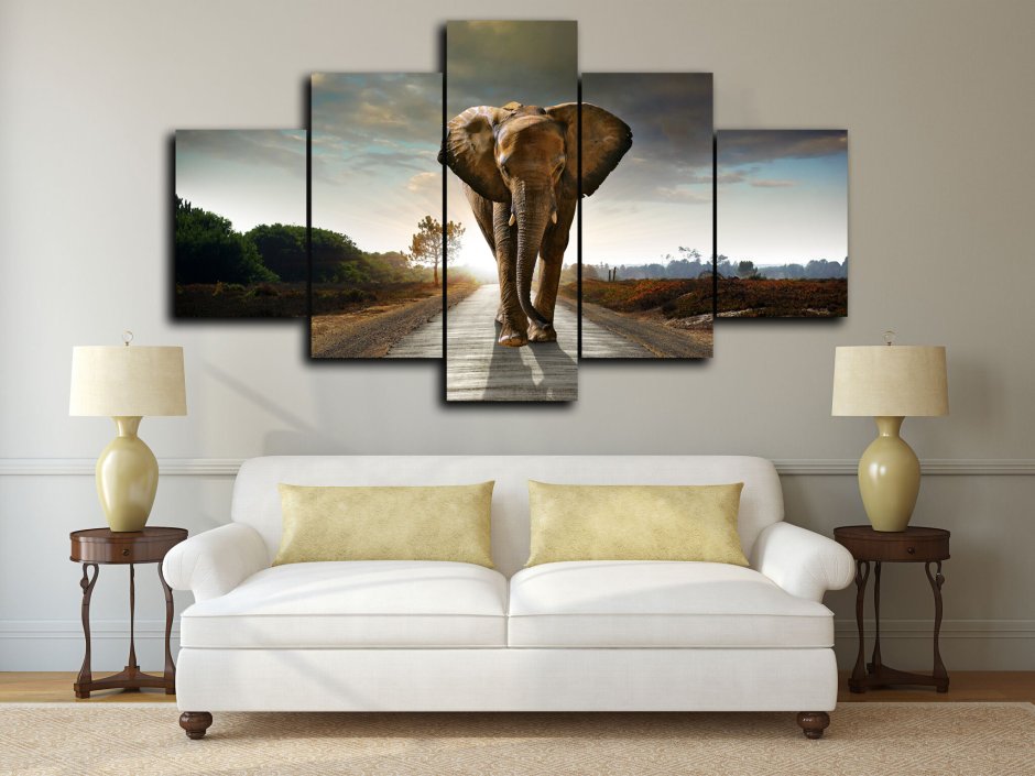Картина в гостиную над диваном панорамная