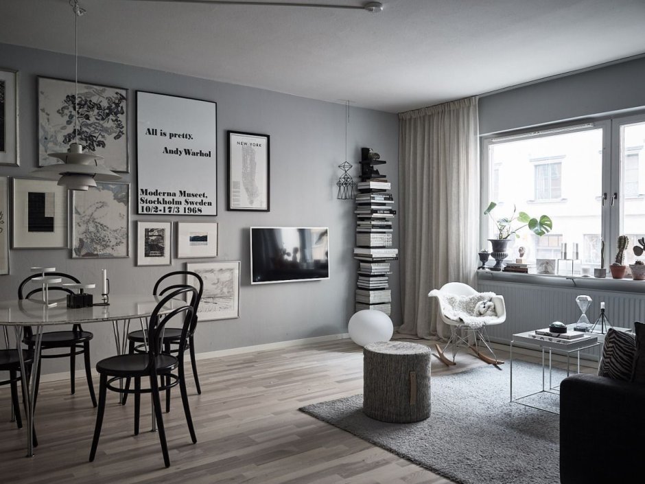 Украшение серых стен