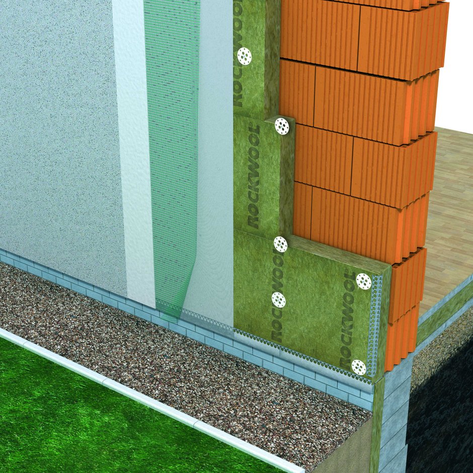 Штукатурный фасад Rockwool
