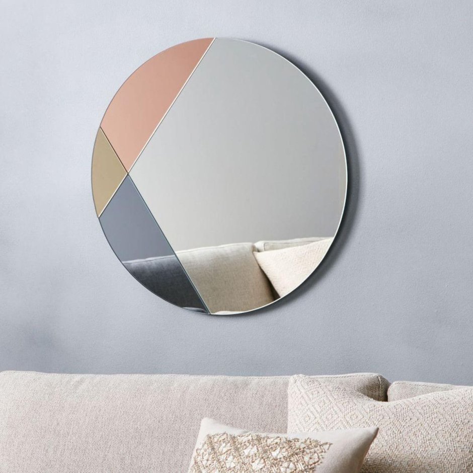 Цветное круглое зеркало