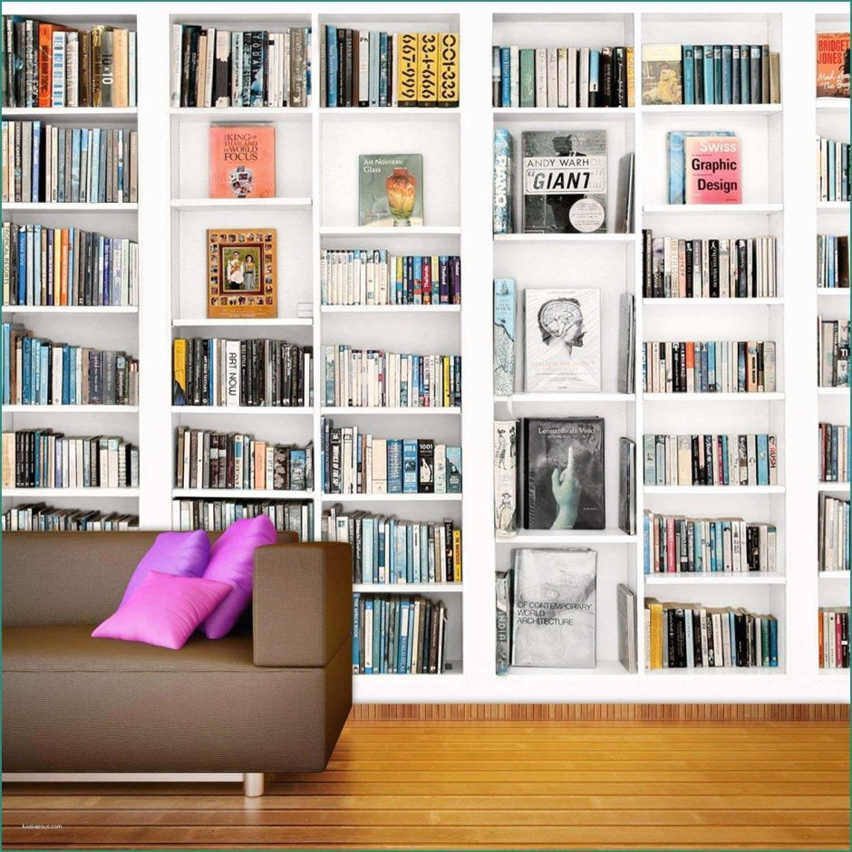 Фотообои с книжными полками