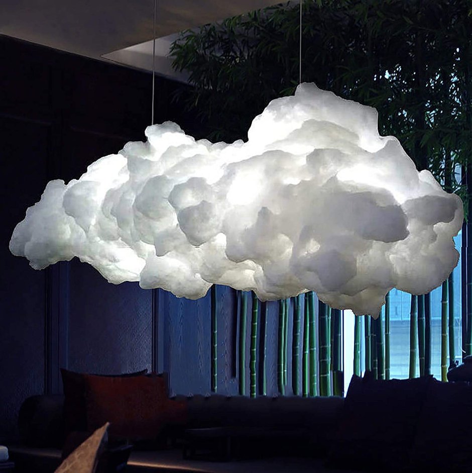 Облака из ваты на стене (70 фото)