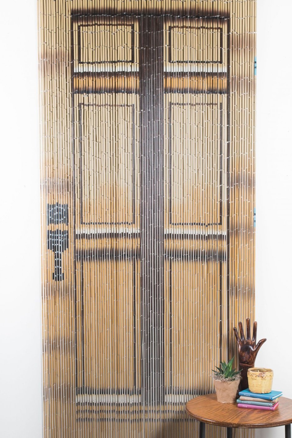 Шторки на дверь из бамбука