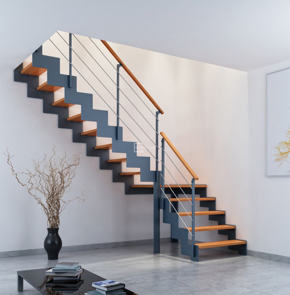 Декор на лестнице в частном доме