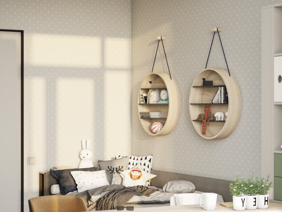 Полка "Wall Shelf-s (bas WL-001)" белая