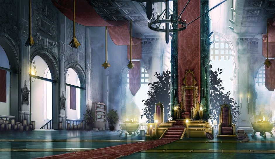 Царицынский дворец интерьер трон