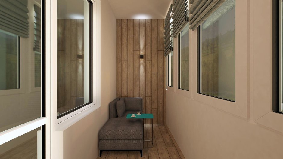 Отделка лоджии ламинатом