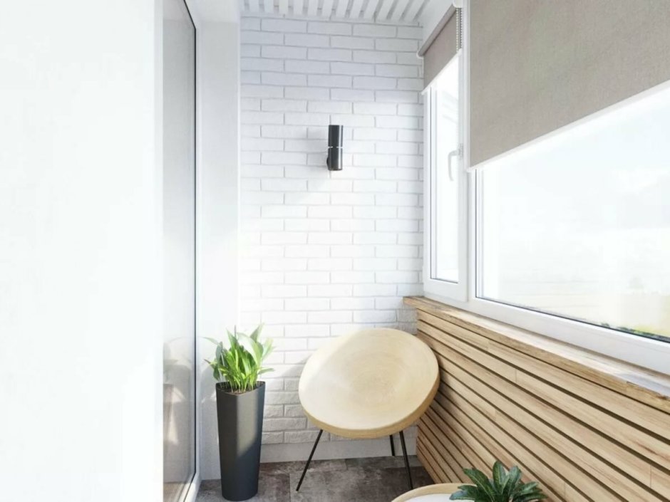 Обшивка лоджии комбинированно ламинат