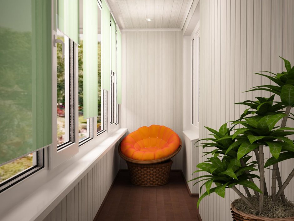 Отделка лоджии ламинатом