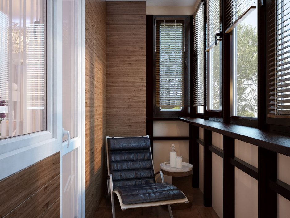 Отделка лоджии ламинатом