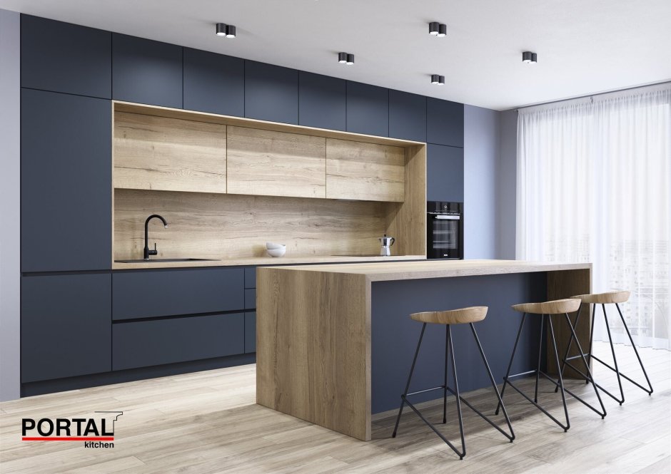 Феникс фасады кухня Fenix NTM 0721 Blu Delft