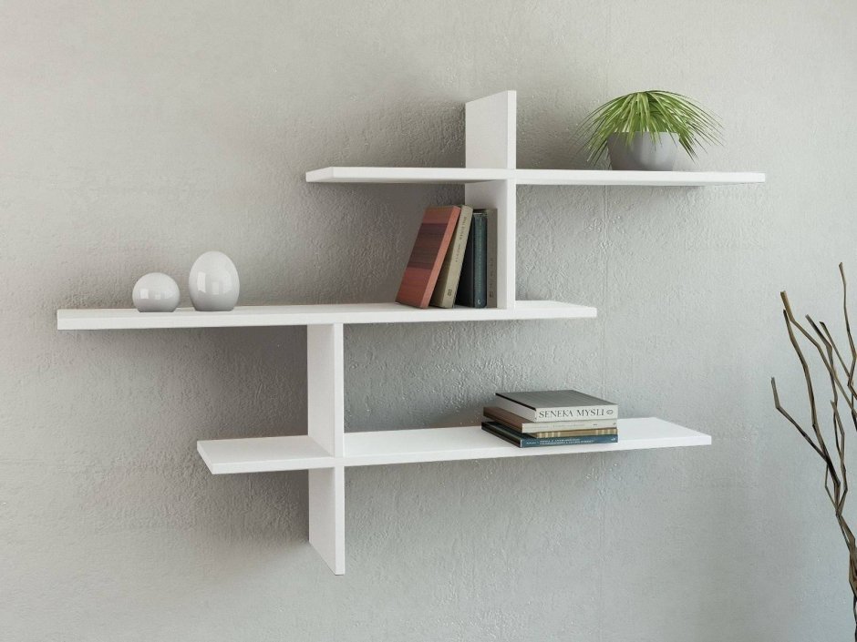 Полка "Wall Shelf-s (bas WL-001)" белая