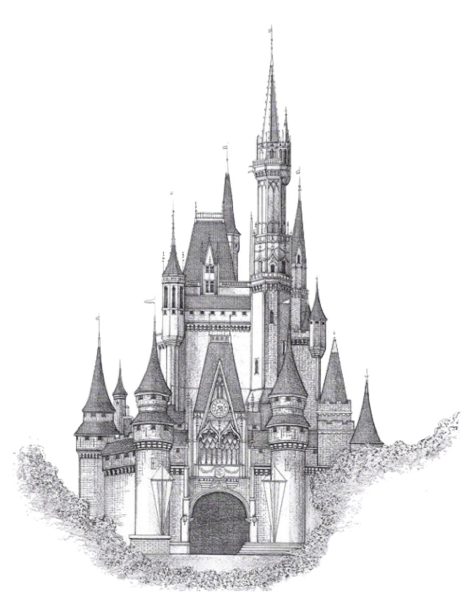 Рисунок крепость Уолт Дисней