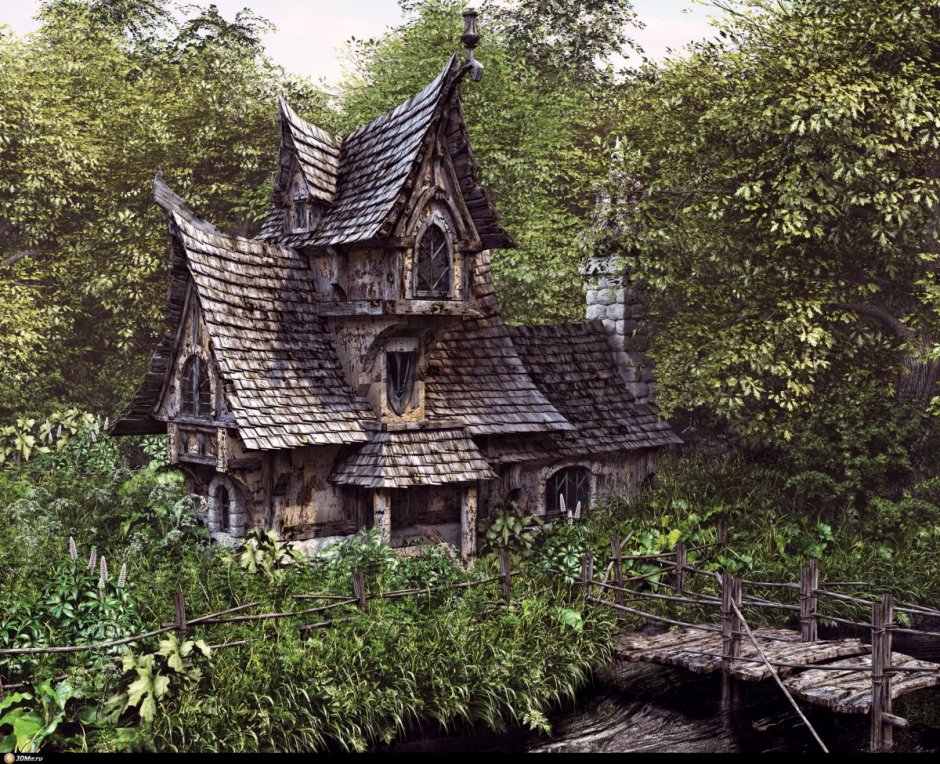 Ведьмин домик в лесу