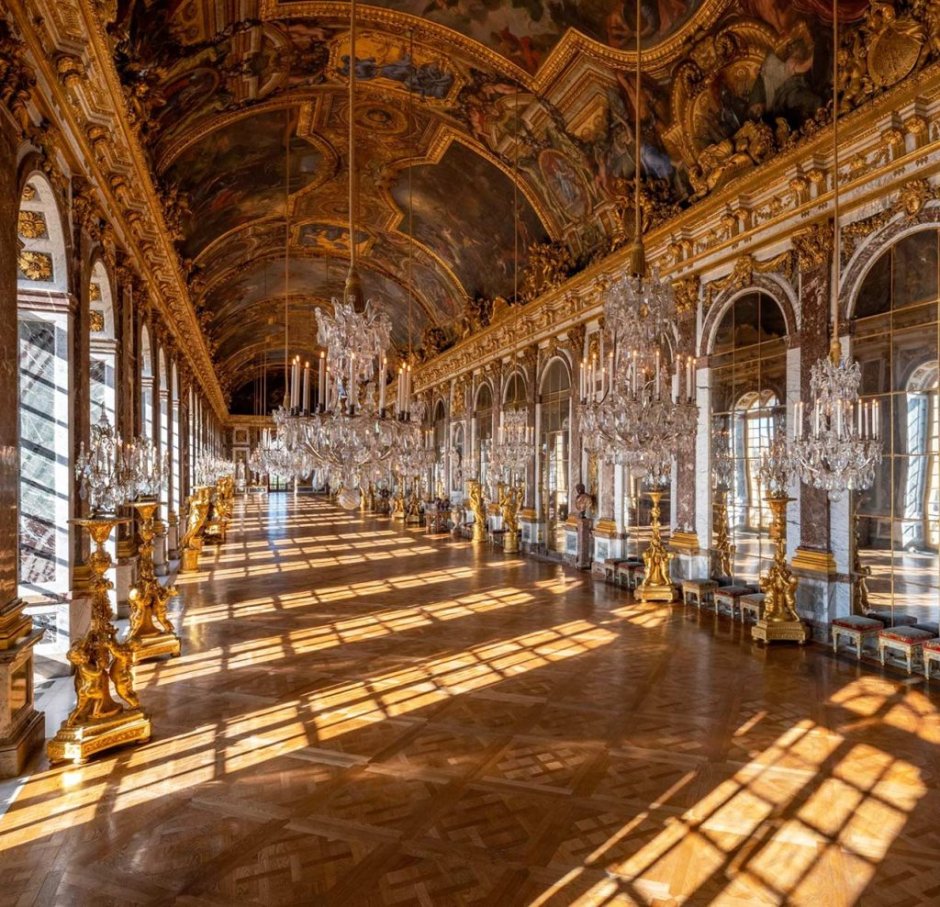 Версаль дворец Франция парк анфилады