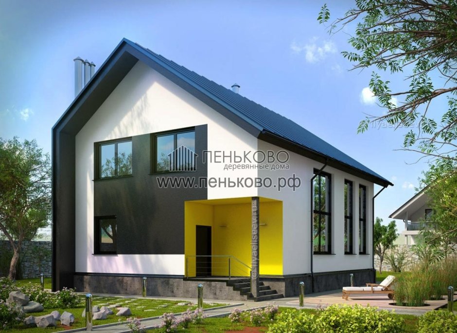Современный дом из газобетона