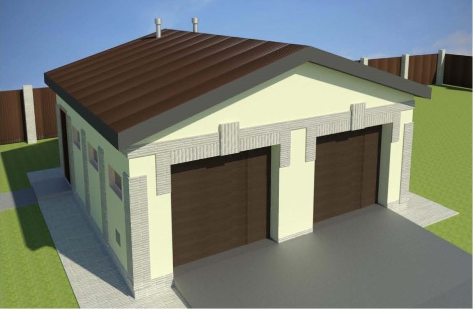 Гараж из керамзитных блоков